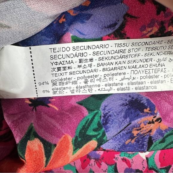 Zara Floral V-Neck Wrap Top - Multicolor | US Size Small - Picture 11 of 12